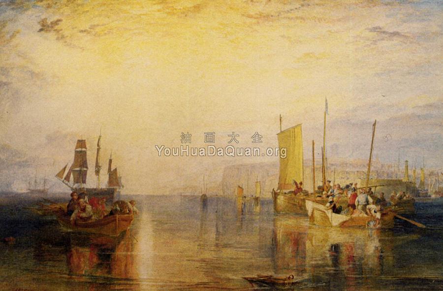 Sunrise. Whiting Fishing at Margate - 约瑟夫·玛罗德·威廉·透纳
